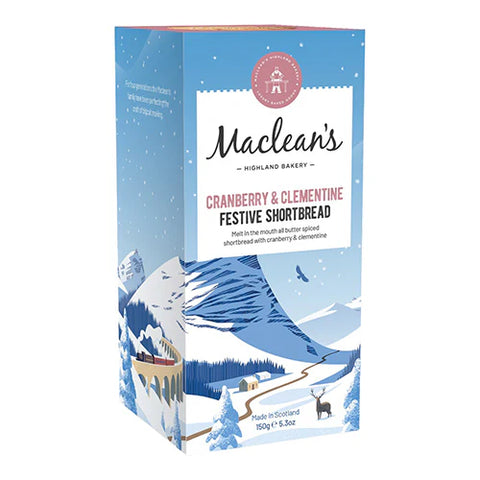 Maclean's Highland Bakery-Cranberry & Clementine Festive Shortbread