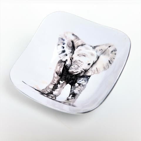 Baby Elephant Square Bowl 16cm