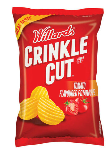 Willards Crinkle Cut Potato Chips - Tomato 125g