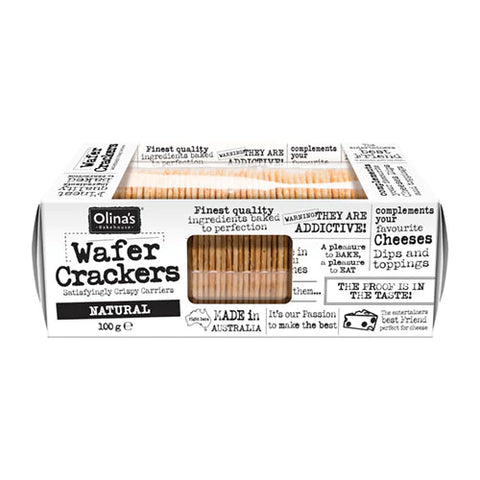 Olina's Bakehouse - Wafer Crackers Natural 100g